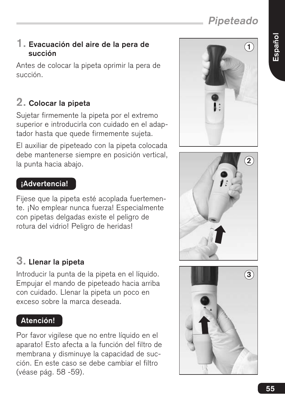 Pipeteado | BrandTech Scientific macro User Manual | Page 55 / 84