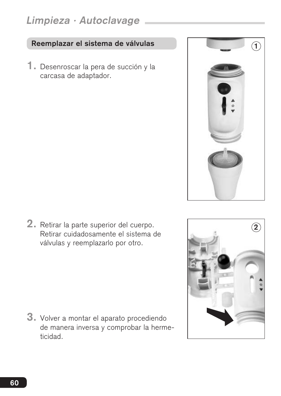Limpieza · autoclavage | BrandTech Scientific macro User Manual | Page 60 / 84