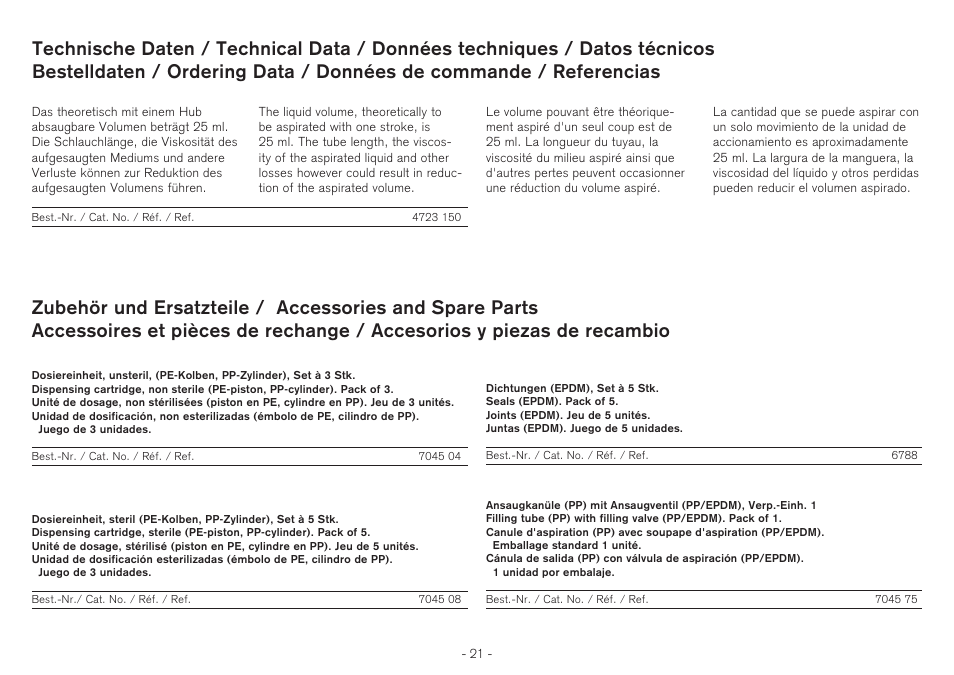 BrandTech Scientific QuikSip BT-Aspirator User Manual | Page 21 / 28