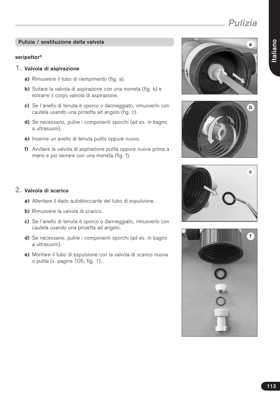 Pulizia | BrandTech Scientific seripettor User Manual | Page 113 / 124