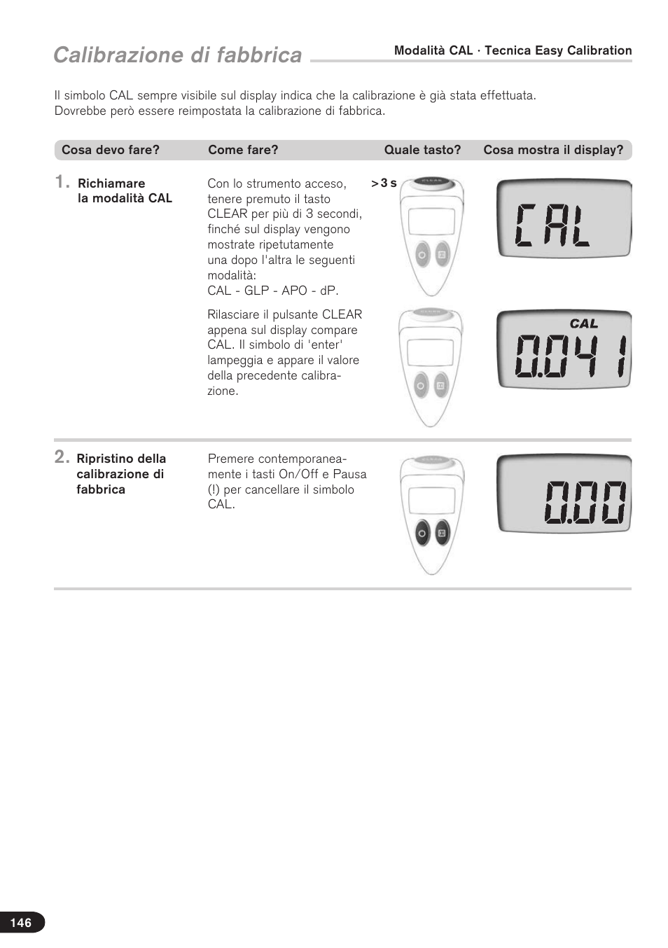 Calibrazione di fabbrica | BrandTech Scientific Titrette User Manual | Page 146 / 164