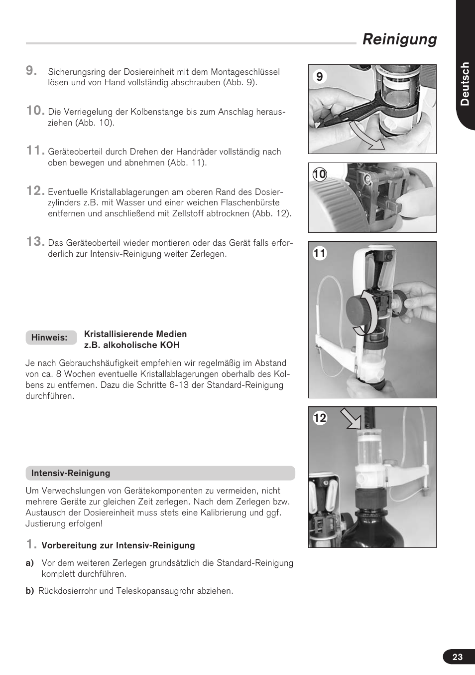 Reinigung | BrandTech Scientific Titrette User Manual | Page 23 / 164