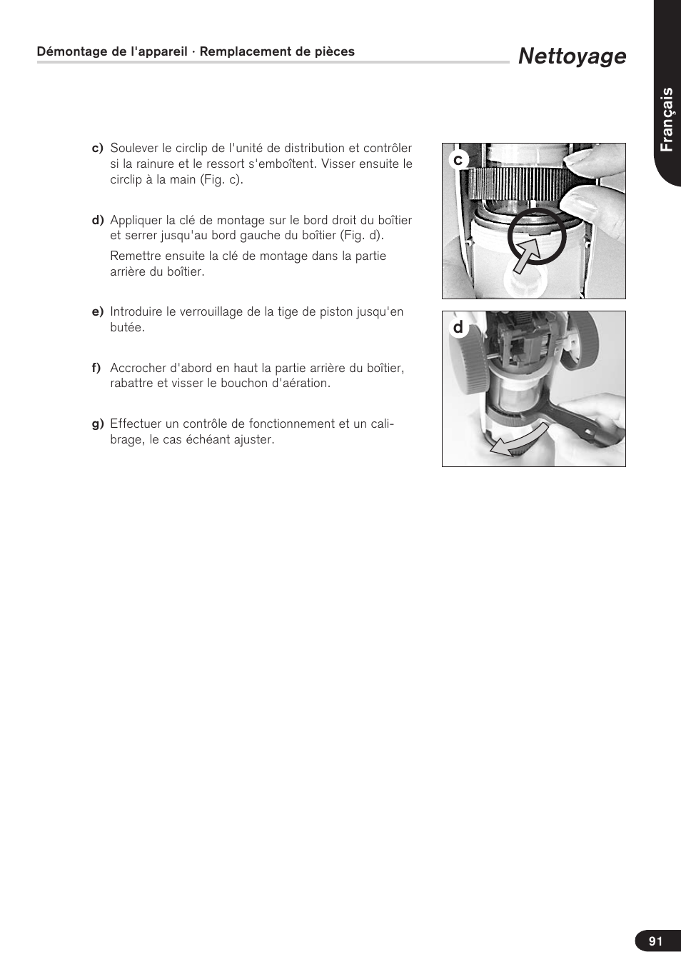 Nettoyage | BrandTech Scientific Titrette User Manual | Page 91 / 164