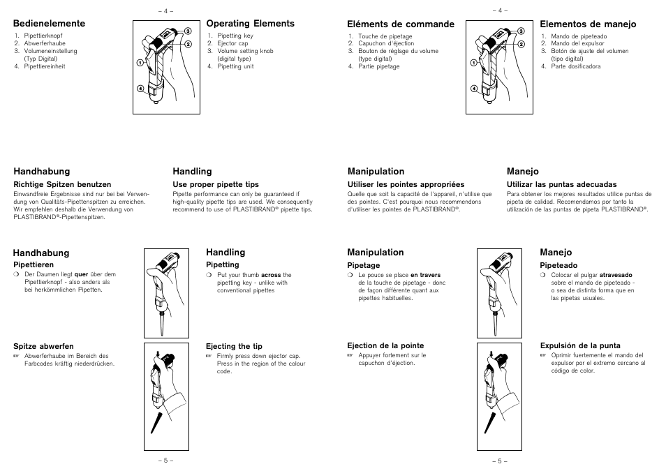 BrandTech Scientific Transferpette 0,5 - 5 ml User Manual | Page 2 / 10