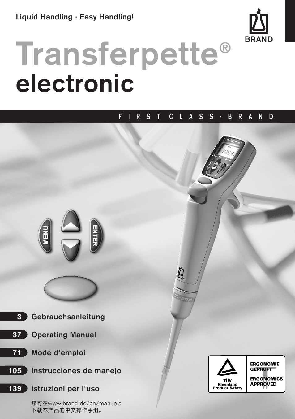 BrandTech Scientific Transferpette electronic User Manual | 175 pages