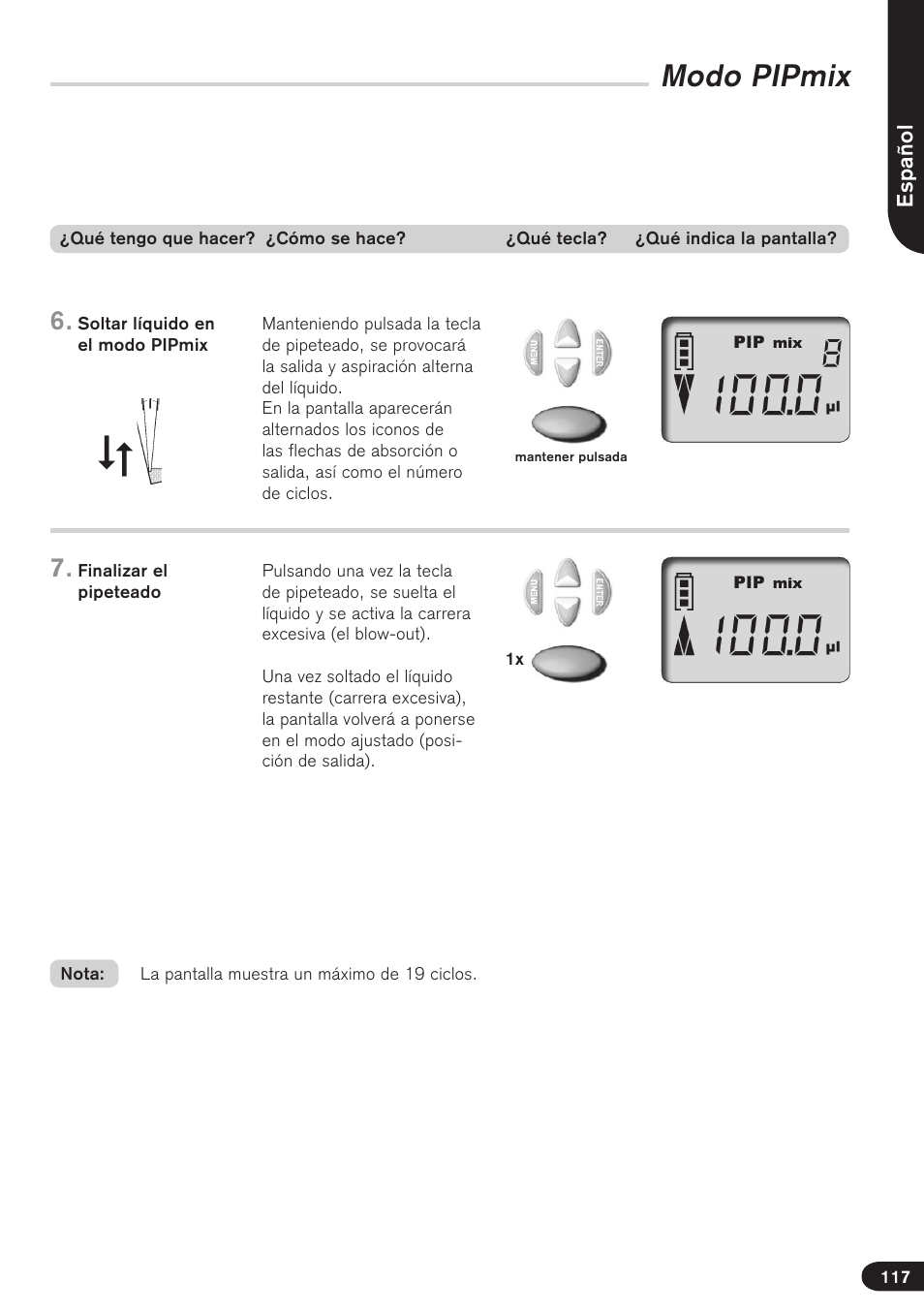 Modo pipmix | BrandTech Scientific Transferpette electronic User Manual | Page 117 / 175