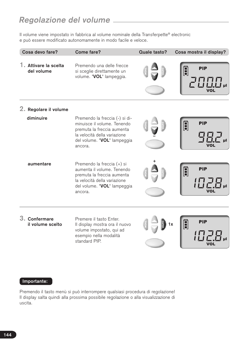 Regolazione del volume | BrandTech Scientific Transferpette electronic User Manual | Page 144 / 175