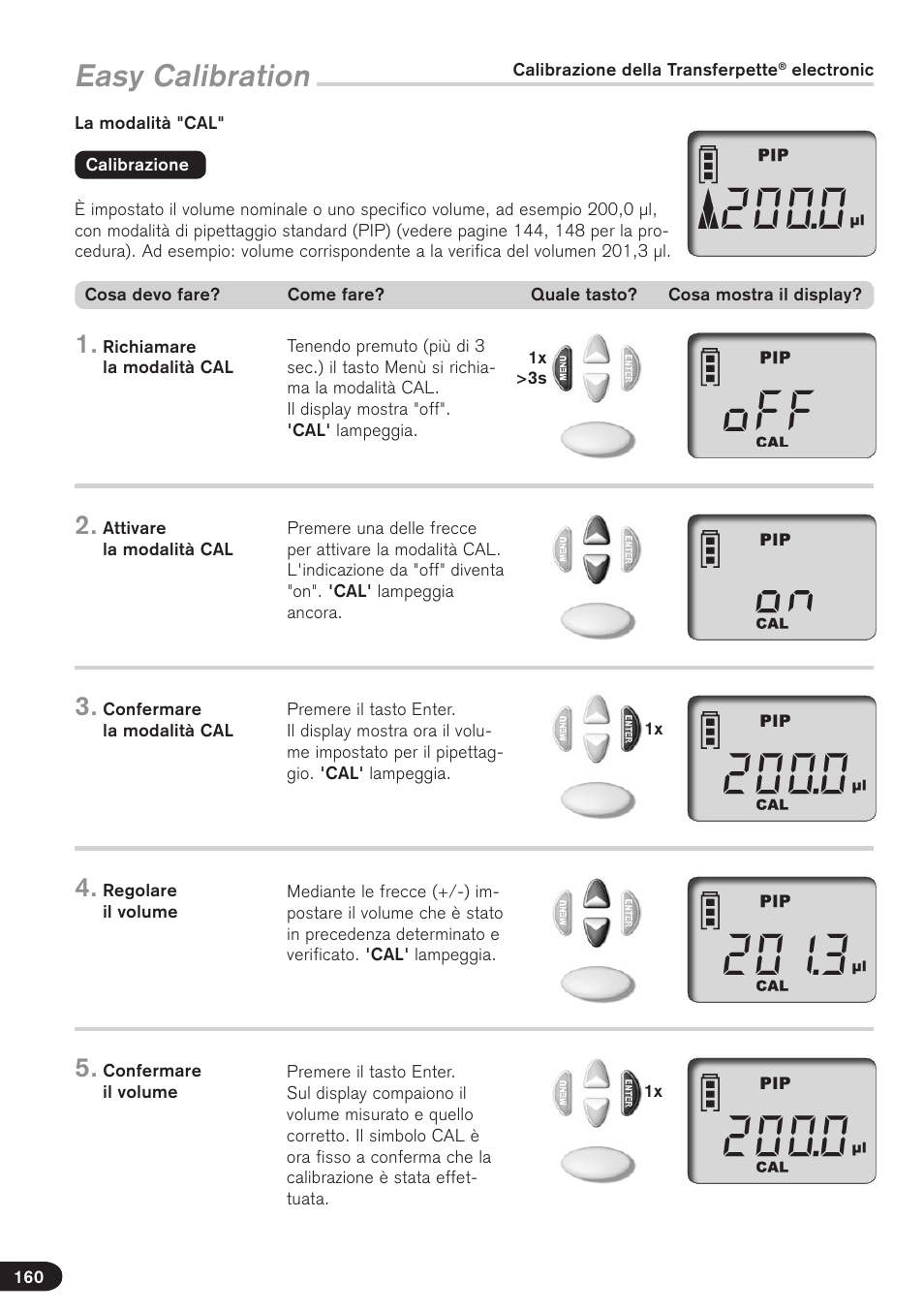 Easy calibration | BrandTech Scientific Transferpette electronic User Manual | Page 160 / 175