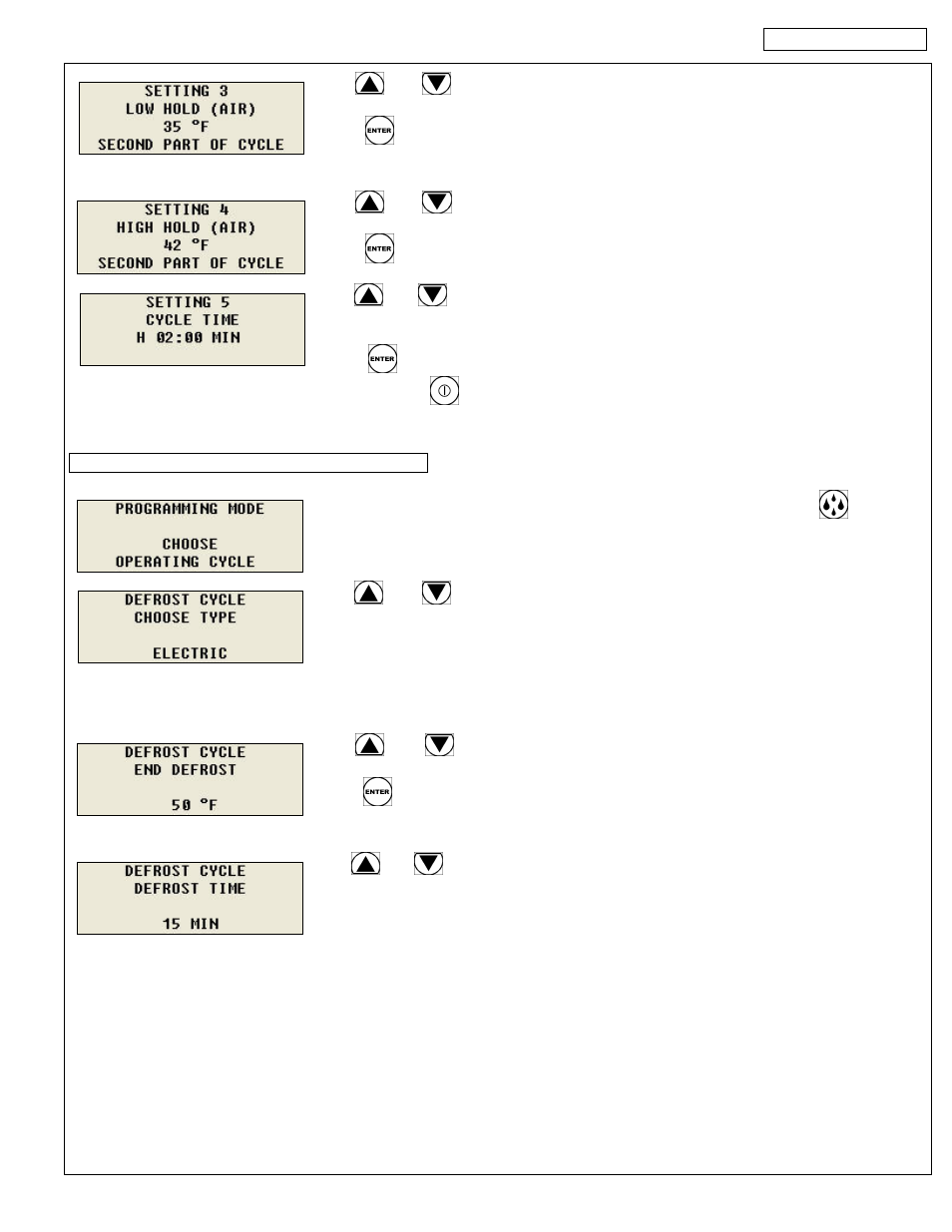 D.5.3. parameter programming for defrost cycle | American Panel Blast Chiller BCIP User Manual | Page 25 / 42