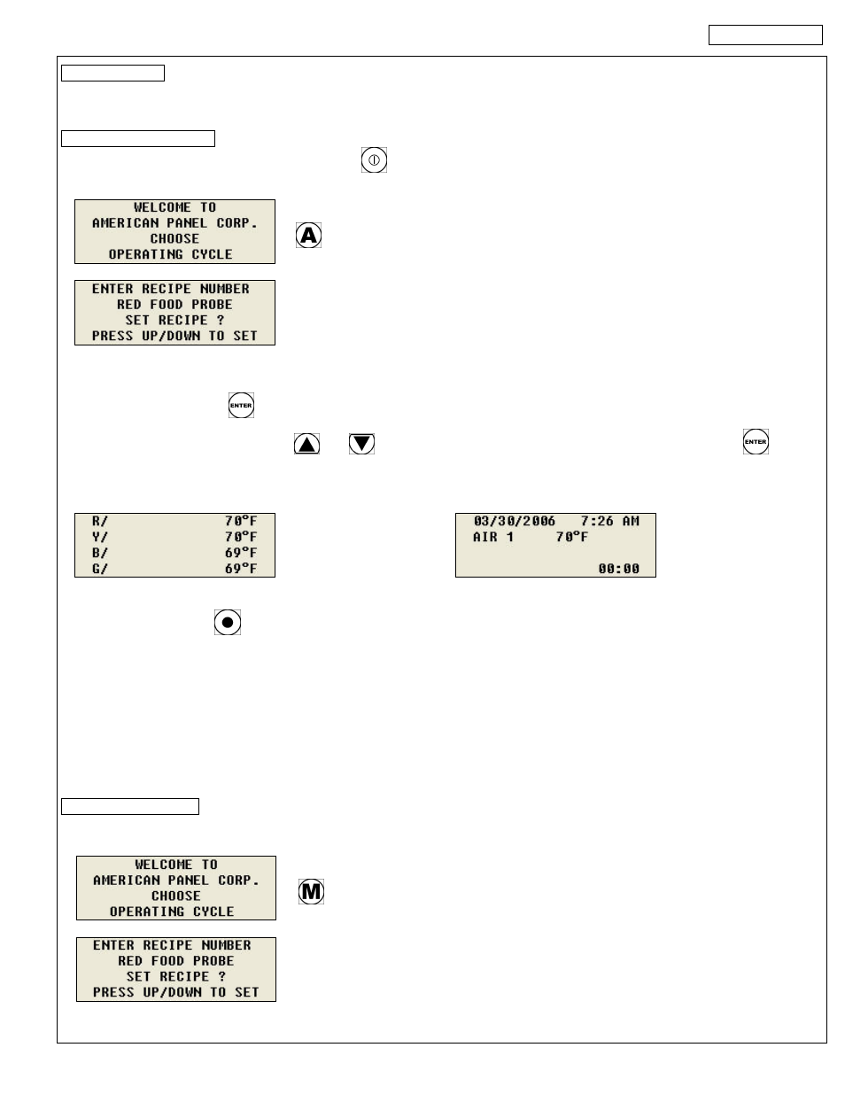 F.2. operating, F.2.1. automatic cycle f.2.2. manual cycle | American Panel Blast Chiller BCIP User Manual | Page 31 / 42
