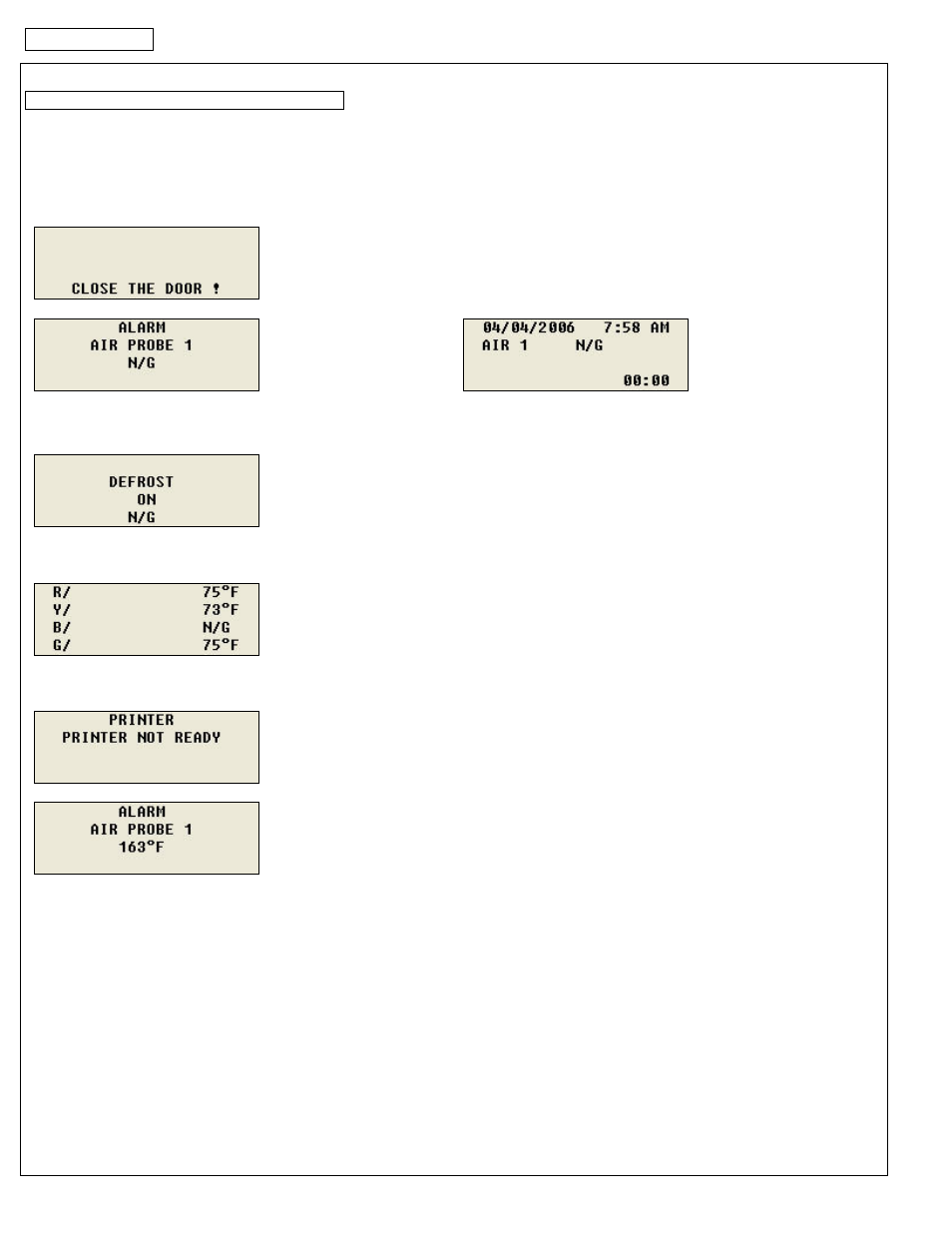 F.2.6. error messages and troubleshooting | American Panel Blast Chiller BCIP User Manual | Page 34 / 42