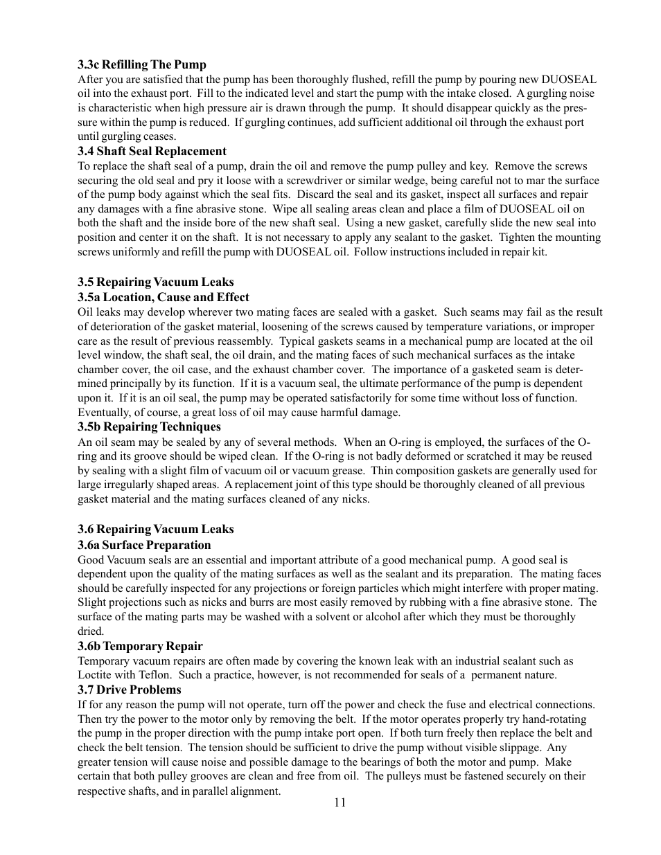 Chemglass AF-0350 Welch Vacuum Pump User Manual | Page 11 / 42