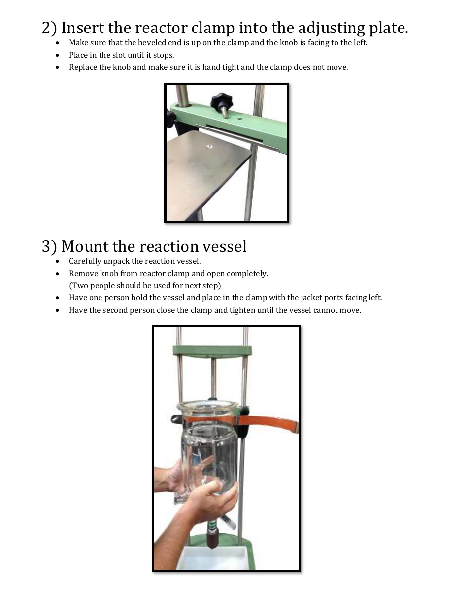 3) mount the reaction vessel | Chemglass CG-1949-X User Manual | Page 3 / 6