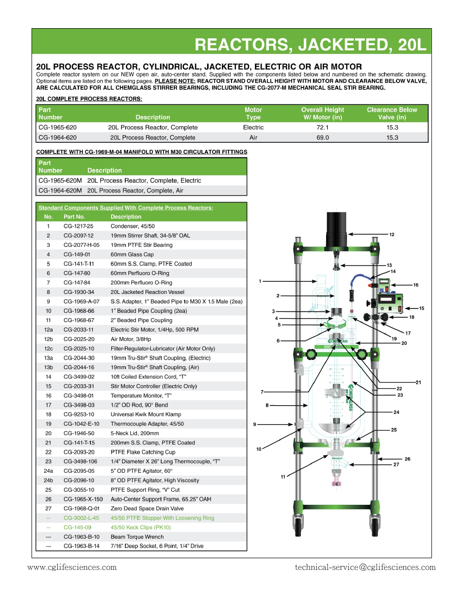 Chemglass 10L thru 20L Jacketed User Manual | Page 10 / 12