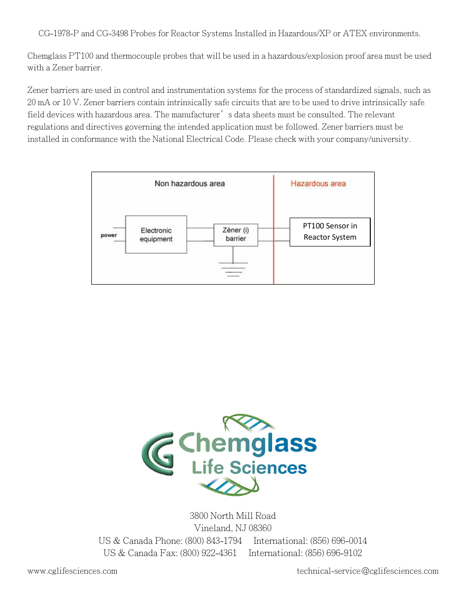 Chemglass 10L thru 20L Jacketed User Manual | Page 12 / 12