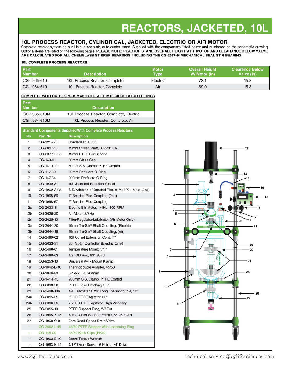 Chemglass 10L thru 20L Jacketed User Manual | Page 8 / 12