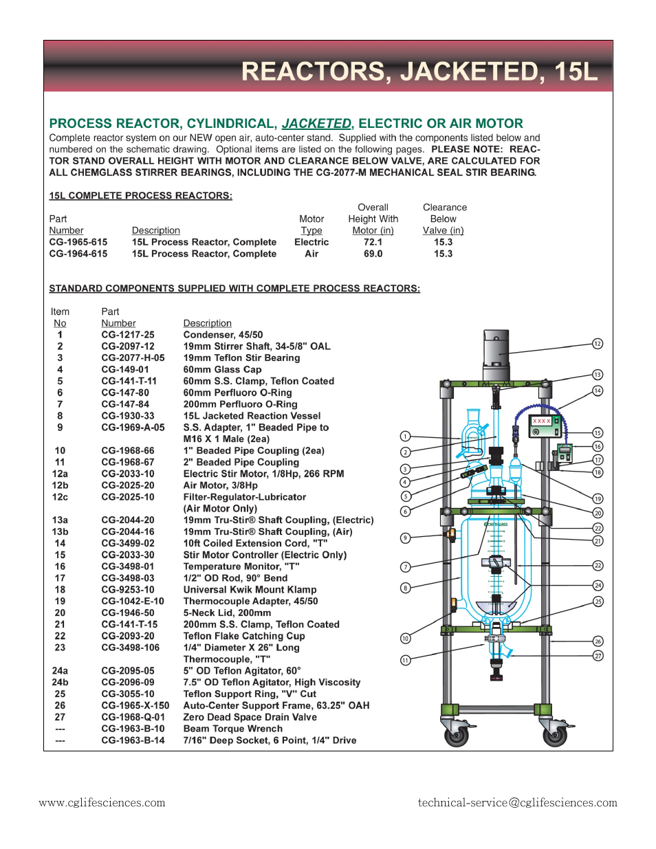 Chemglass 10L thru 20L Jacketed User Manual | Page 9 / 12