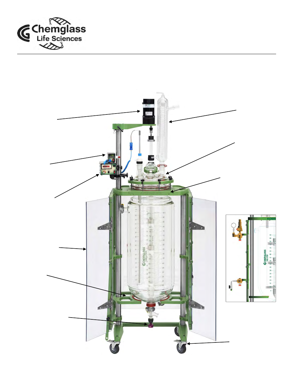 Chemglass 75L thru 100L Jacketed User Manual | 11 pages
