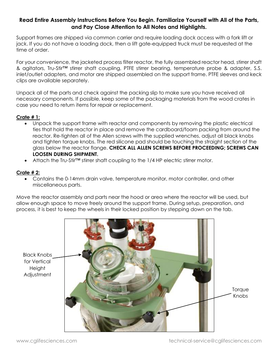 Chemglass Jacketed Filter Reactors User Manual | Page 2 / 10
