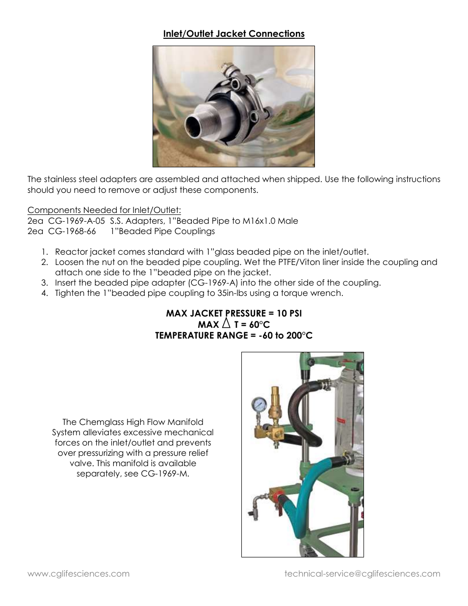 Chemglass Jacketed Filter Reactors User Manual | Page 6 / 10