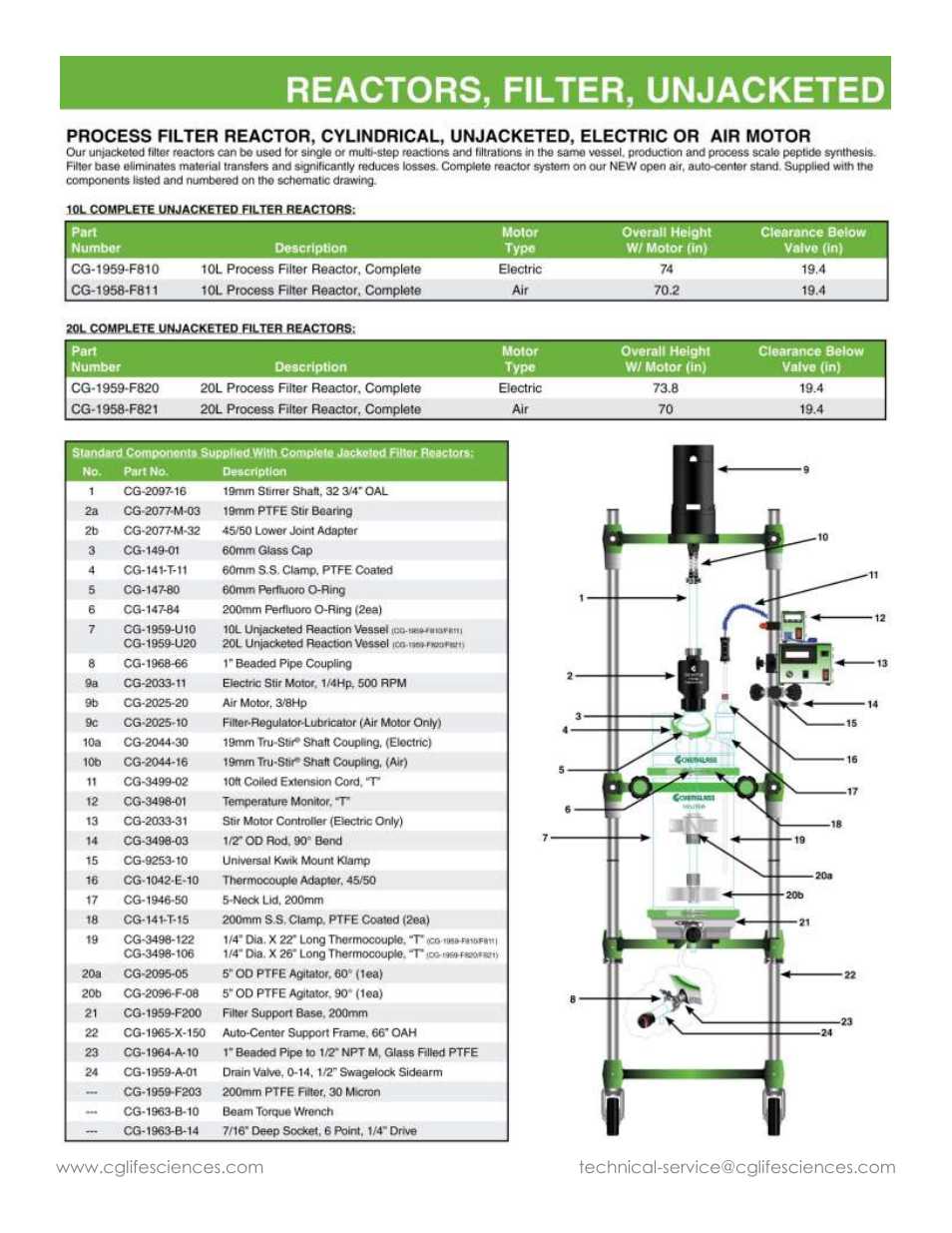 Chemglass UNJacketed Filter Reactors User Manual | Page 7 / 9