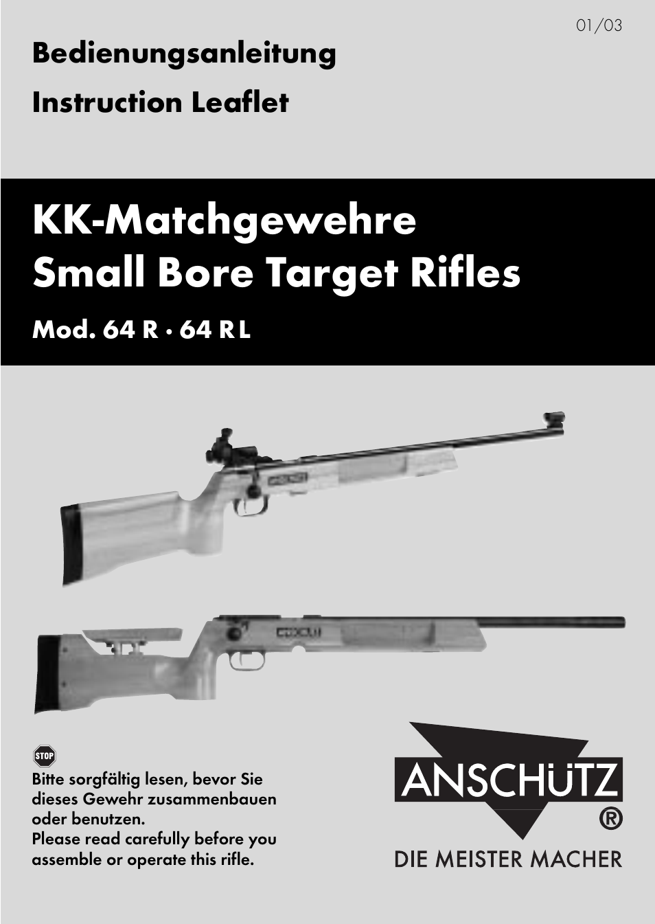 Anschutz 64 R User Manual | 18 pages