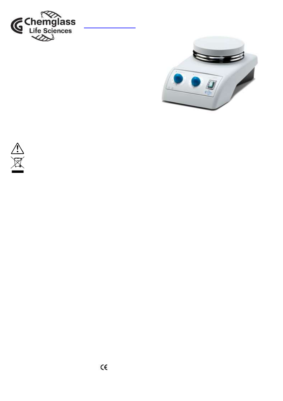 Chemglass CG-1995-V-10 User Manual | 4 pages