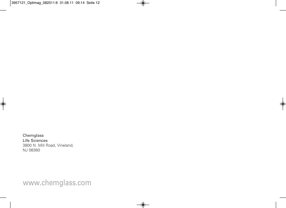 Chemglass CG-1994 User Manual | Page 11 / 11