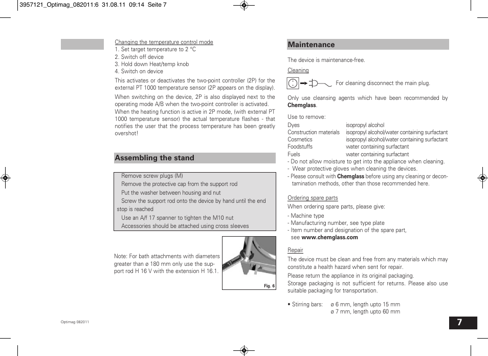 Chemglass CG-1994 User Manual | Page 7 / 11