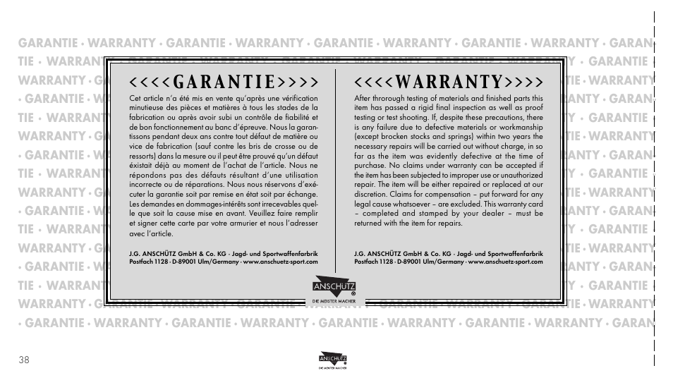 Anschutz 9003 User Manual | Page 21 / 22