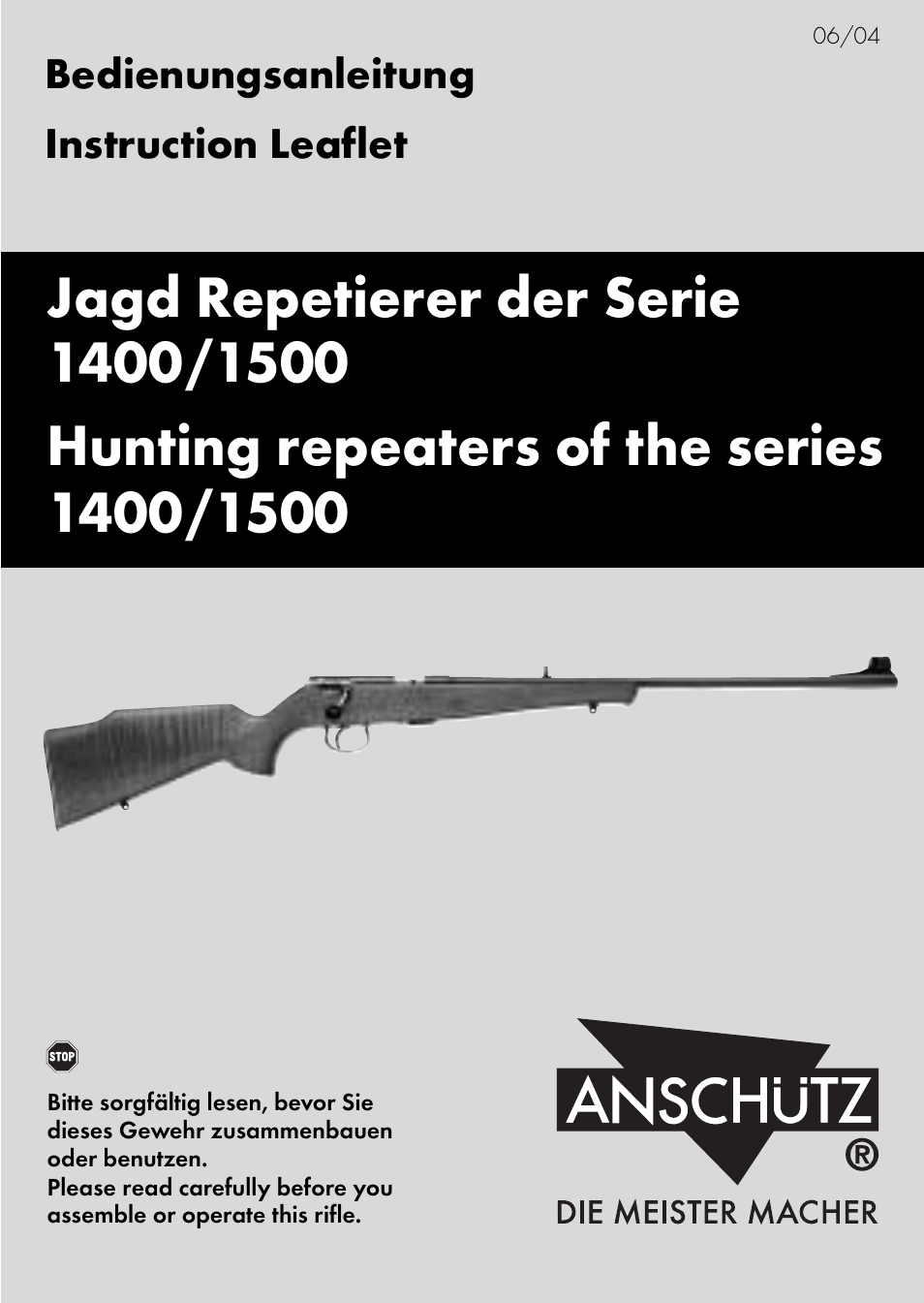 Anschutz 1400 User Manual | 25 pages