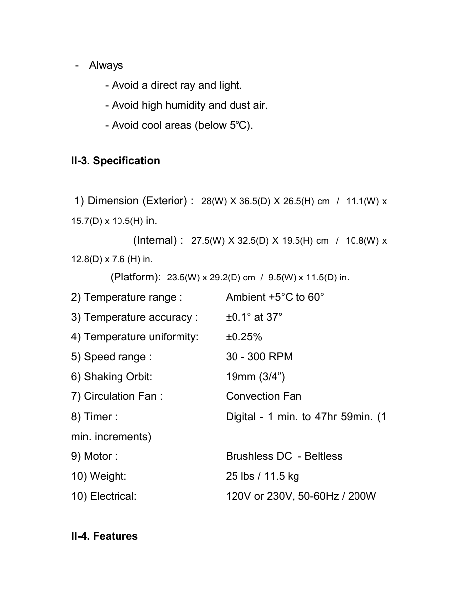 Chemglass CLS-2543 Incu-Shake Mini User Manual | Page 5 / 11