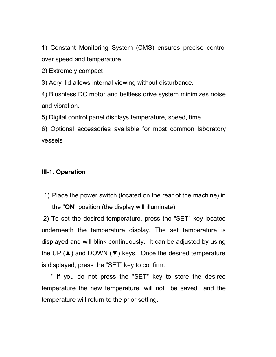Chemglass CLS-2543 Incu-Shake Mini User Manual | Page 6 / 11