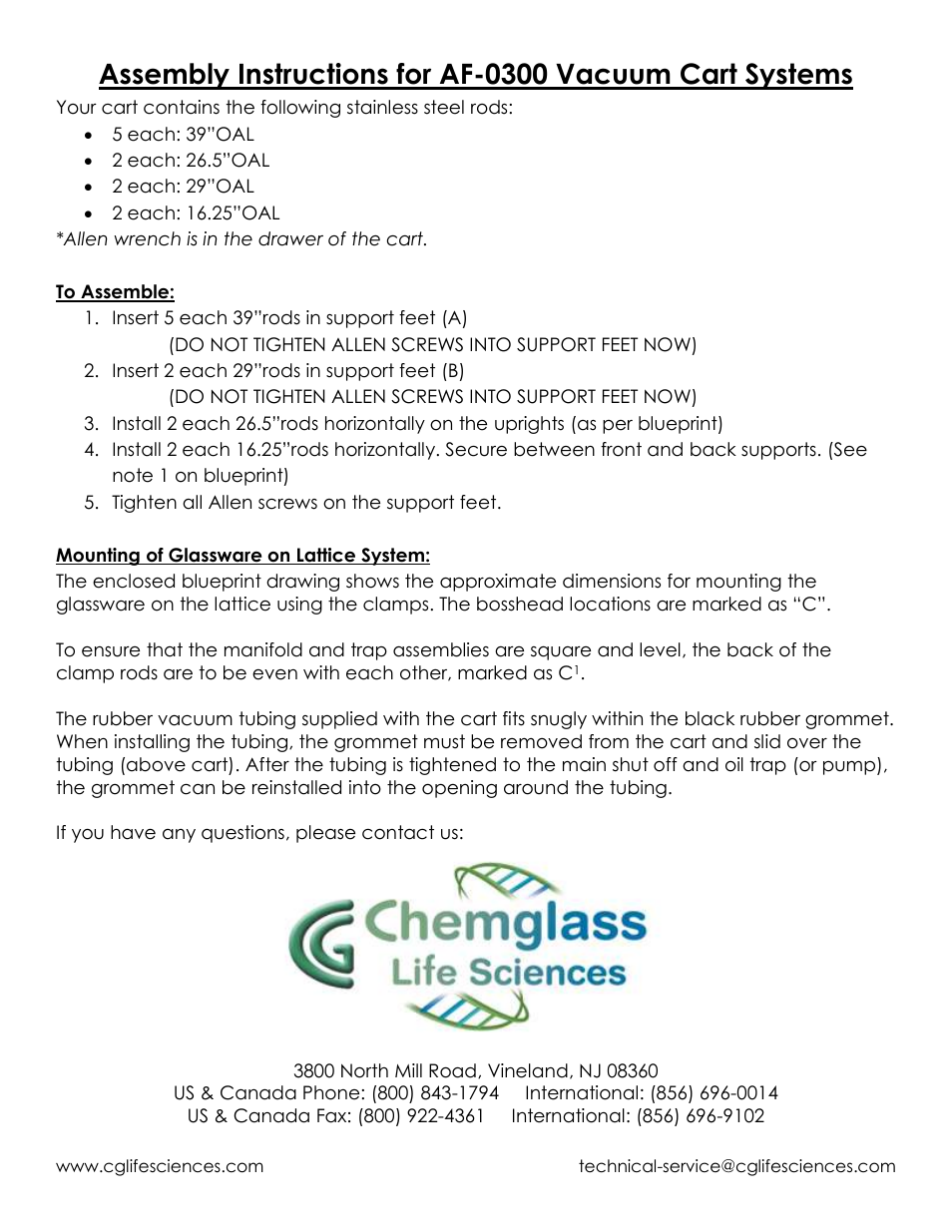 Chemglass AF-0300 User Manual | Page 3 / 3