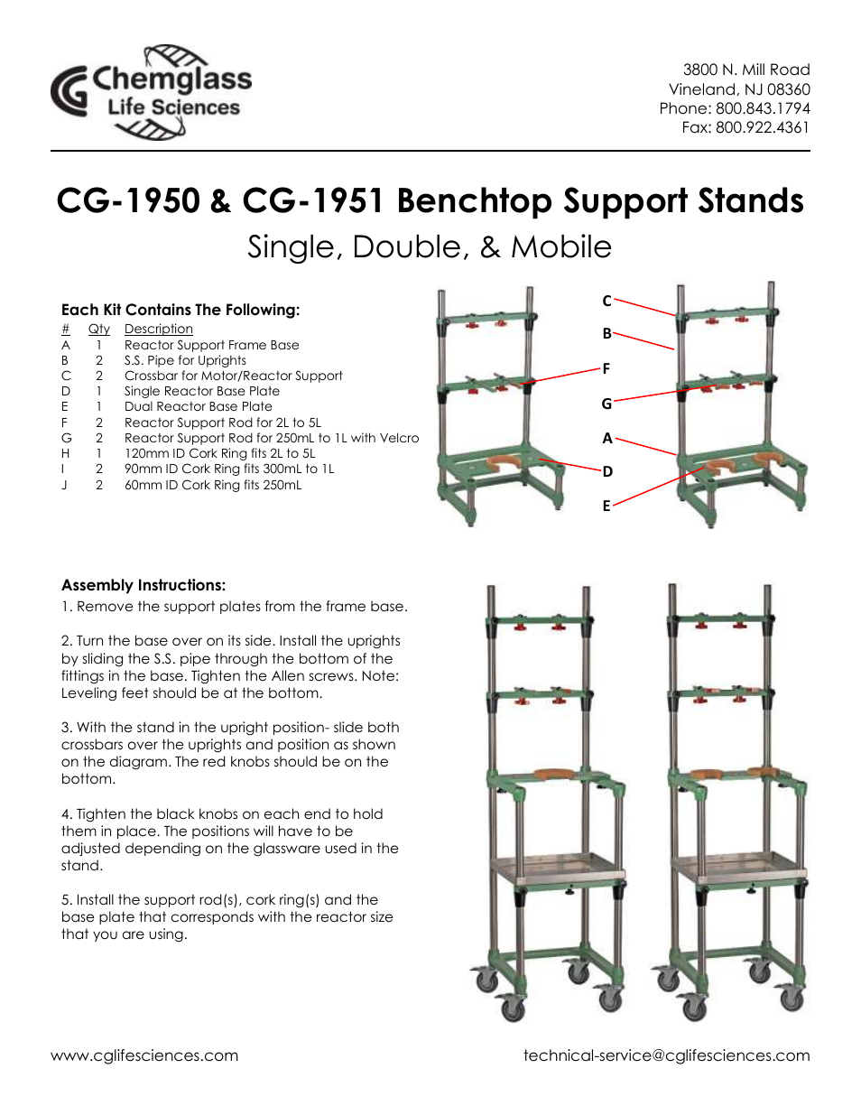 Chemglass CG-1951 User Manual | 1 page