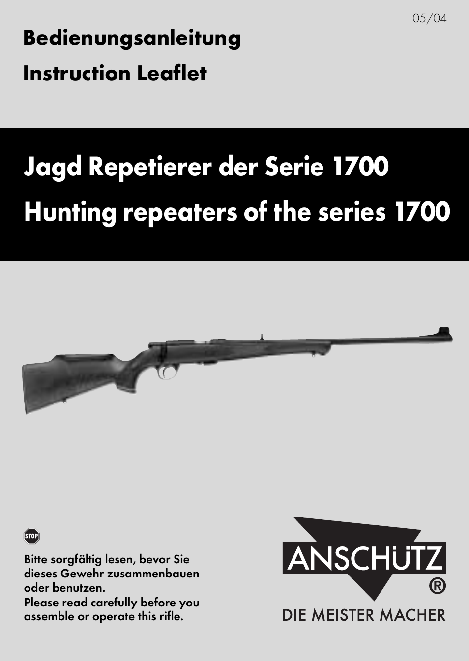 Anschutz 1700 User Manual | 33 pages