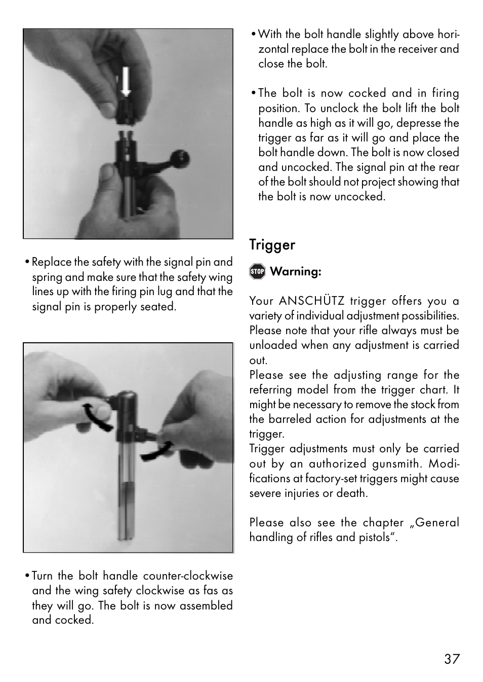 Trigger | Anschutz 1700 User Manual | Page 14 / 33