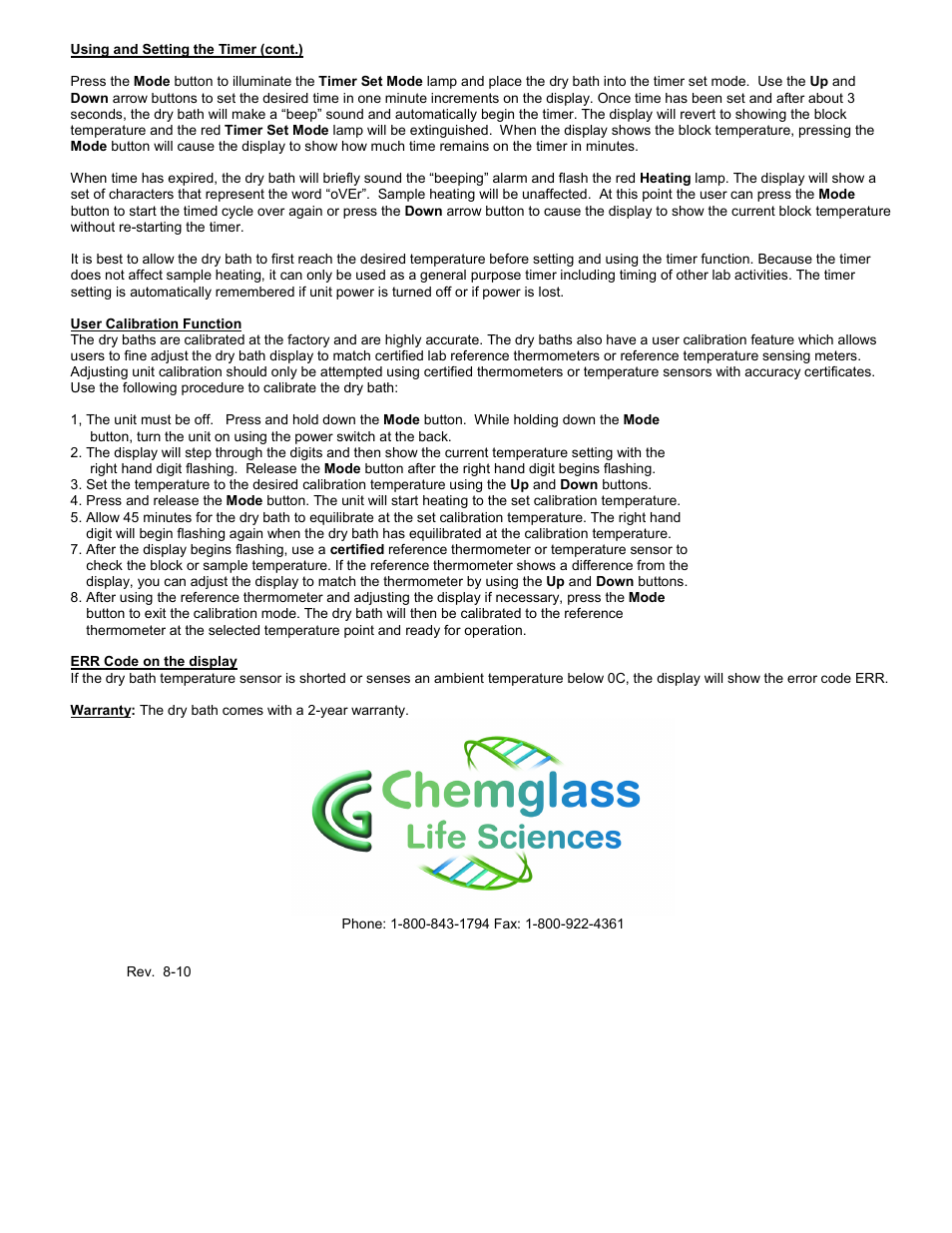 Chemglass CLS-3959 User Manual | Page 2 / 2