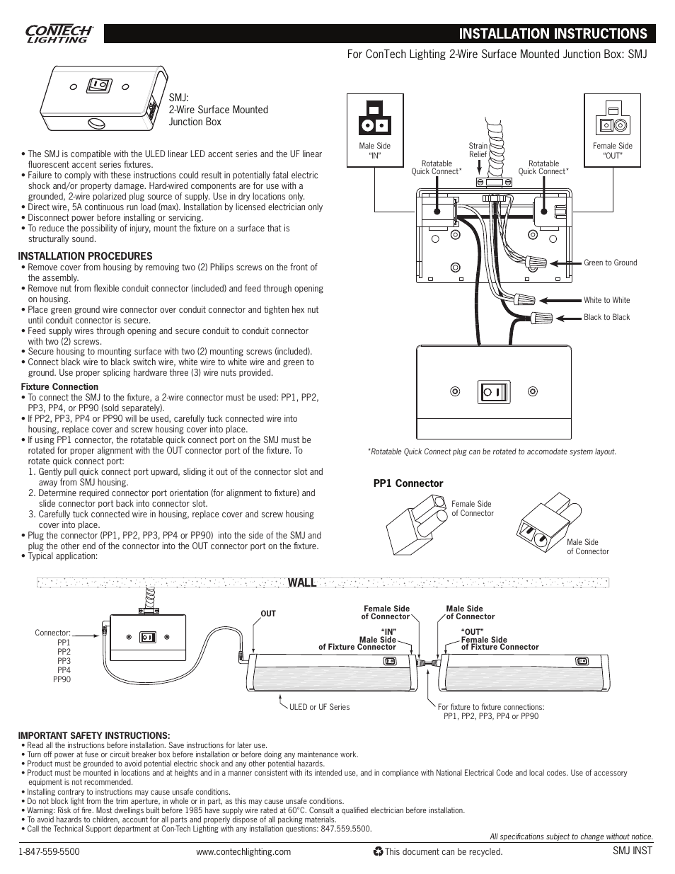 ConTech Lighting UF2 User Manual | 1 page