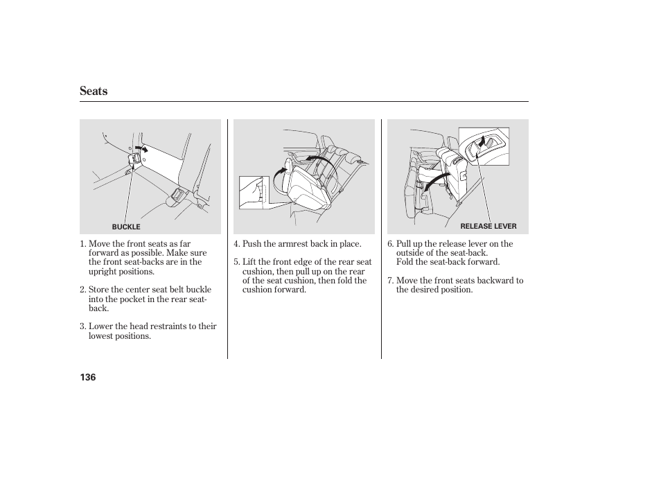 Seats | Acura 2009 RDX User Manual | Page 142 / 434