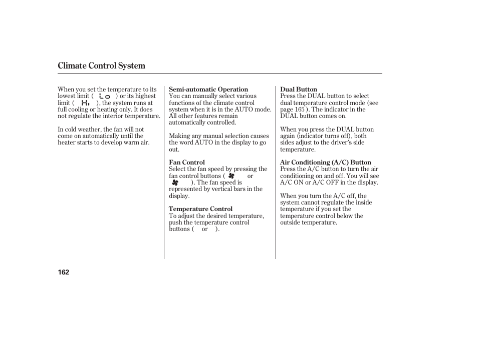Climate control system | Acura 2009 RDX User Manual | Page 168 / 434