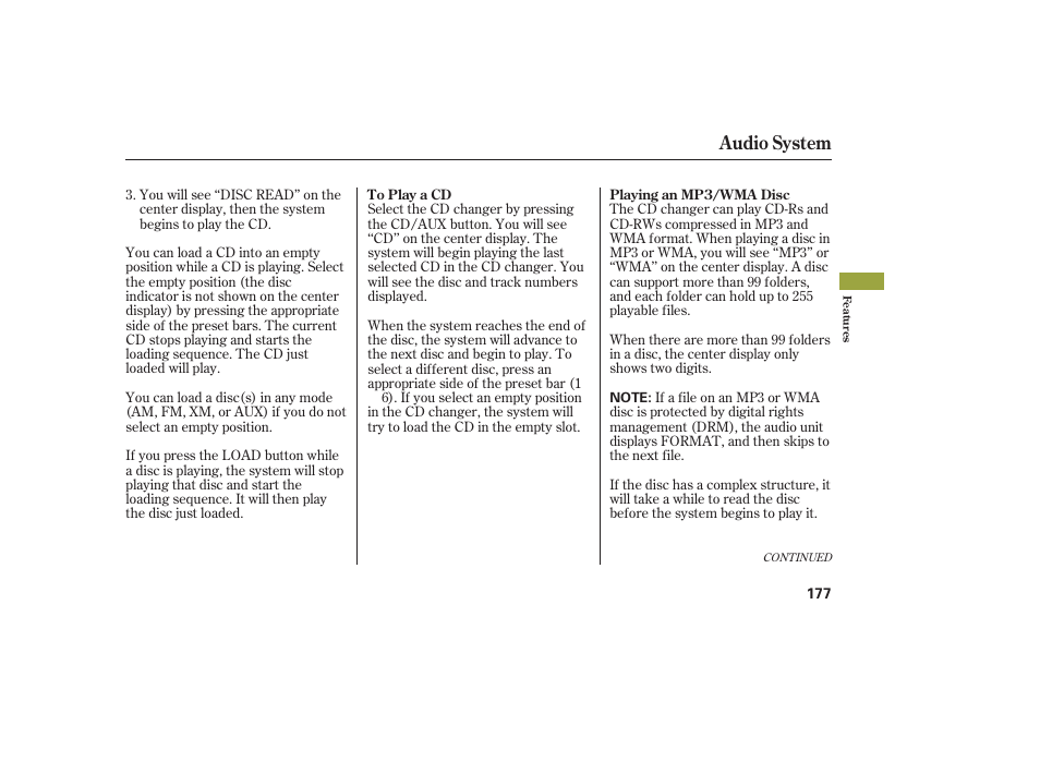 Audio system | Acura 2009 RDX User Manual | Page 183 / 434
