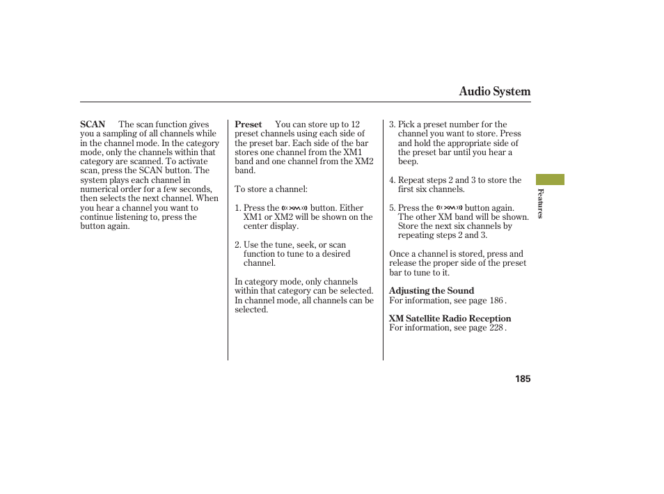 Audio system | Acura 2009 RDX User Manual | Page 191 / 434