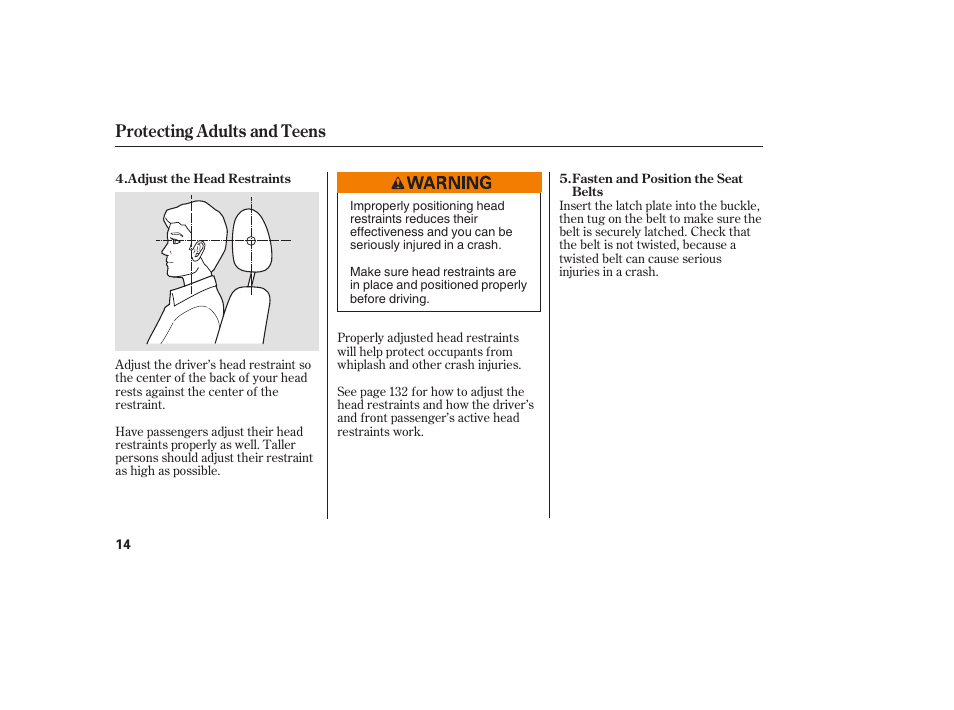 Protecting adults and teens | Acura 2009 RDX User Manual | Page 20 / 434