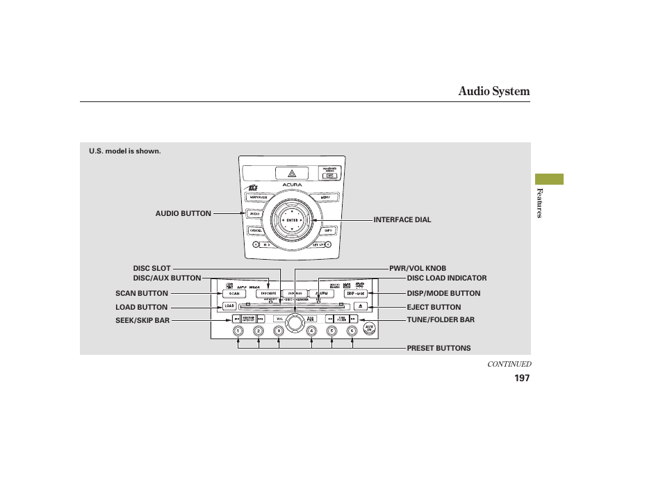 Audio system | Acura 2009 RDX User Manual | Page 203 / 434