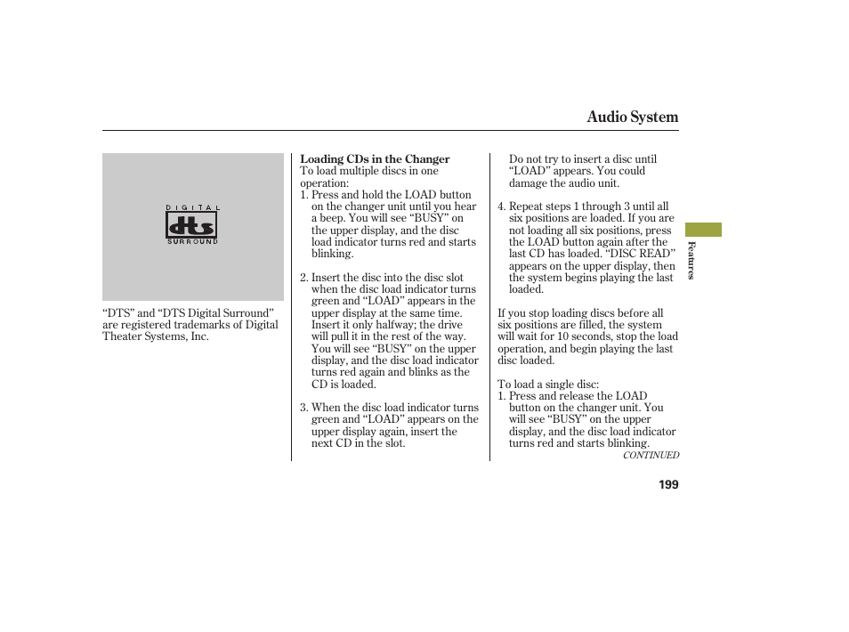 Audio system | Acura 2009 RDX User Manual | Page 205 / 434