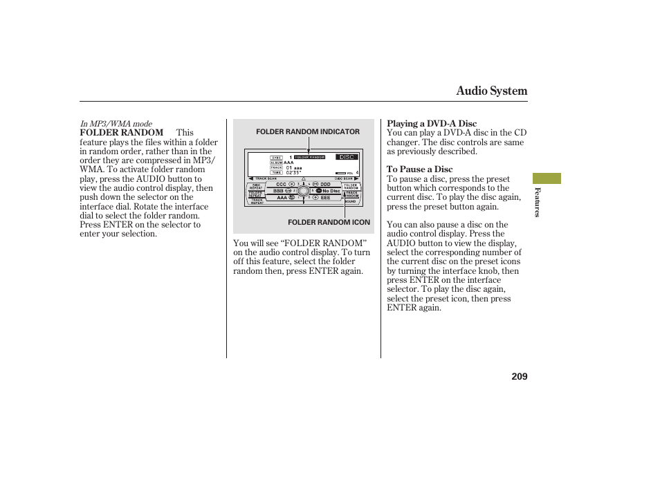 Audio system | Acura 2009 RDX User Manual | Page 215 / 434
