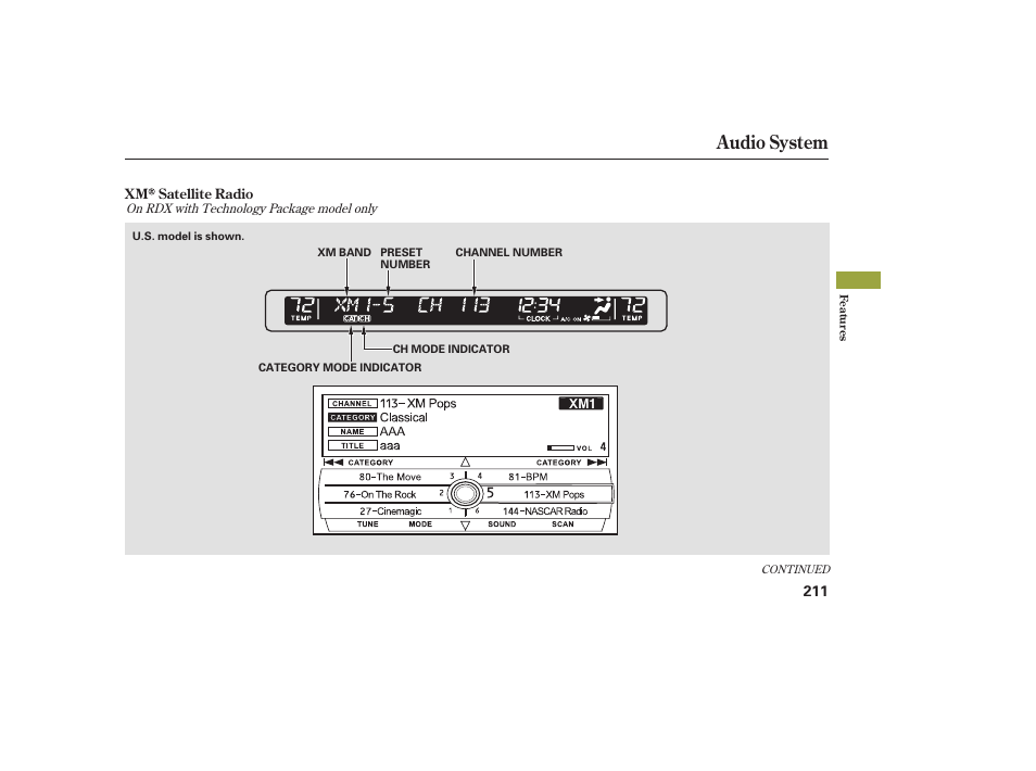 Audio system | Acura 2009 RDX User Manual | Page 217 / 434