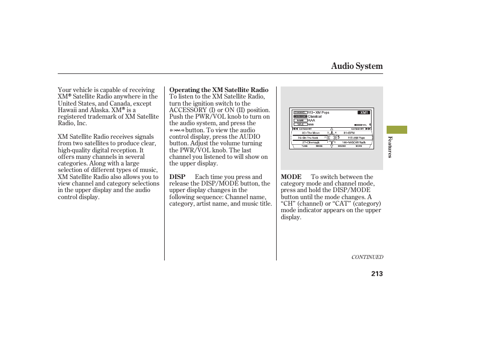 Audio system | Acura 2009 RDX User Manual | Page 219 / 434