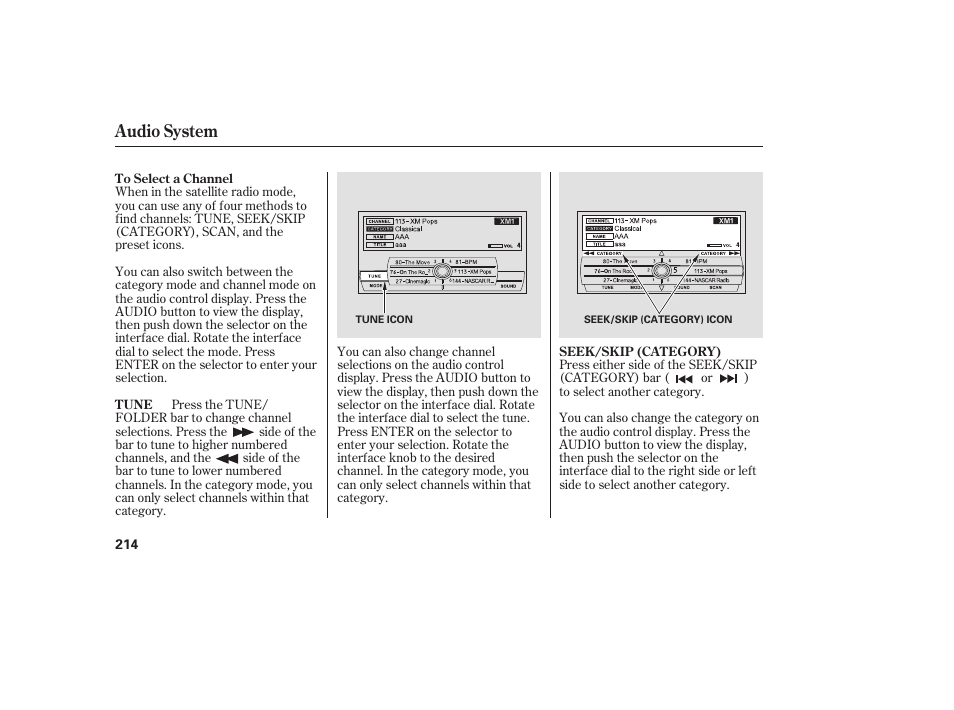 Audio system | Acura 2009 RDX User Manual | Page 220 / 434